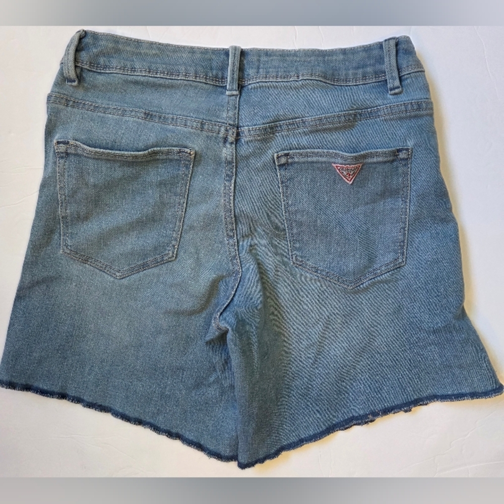 Guess Womens Cut Off Jean Shorts Size 6 Logo Y2K 90s - Picture 2 of 8